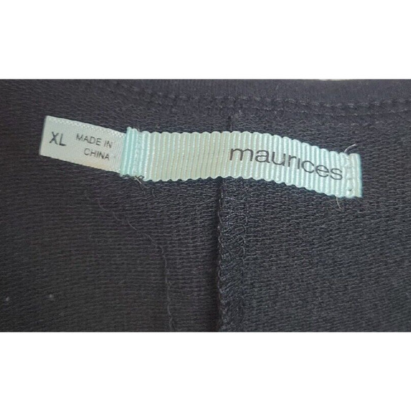 Maurices Black Floral Lace Rhinestones Knit Pullover Sweater Women's Size XL - Picture 3 of 10